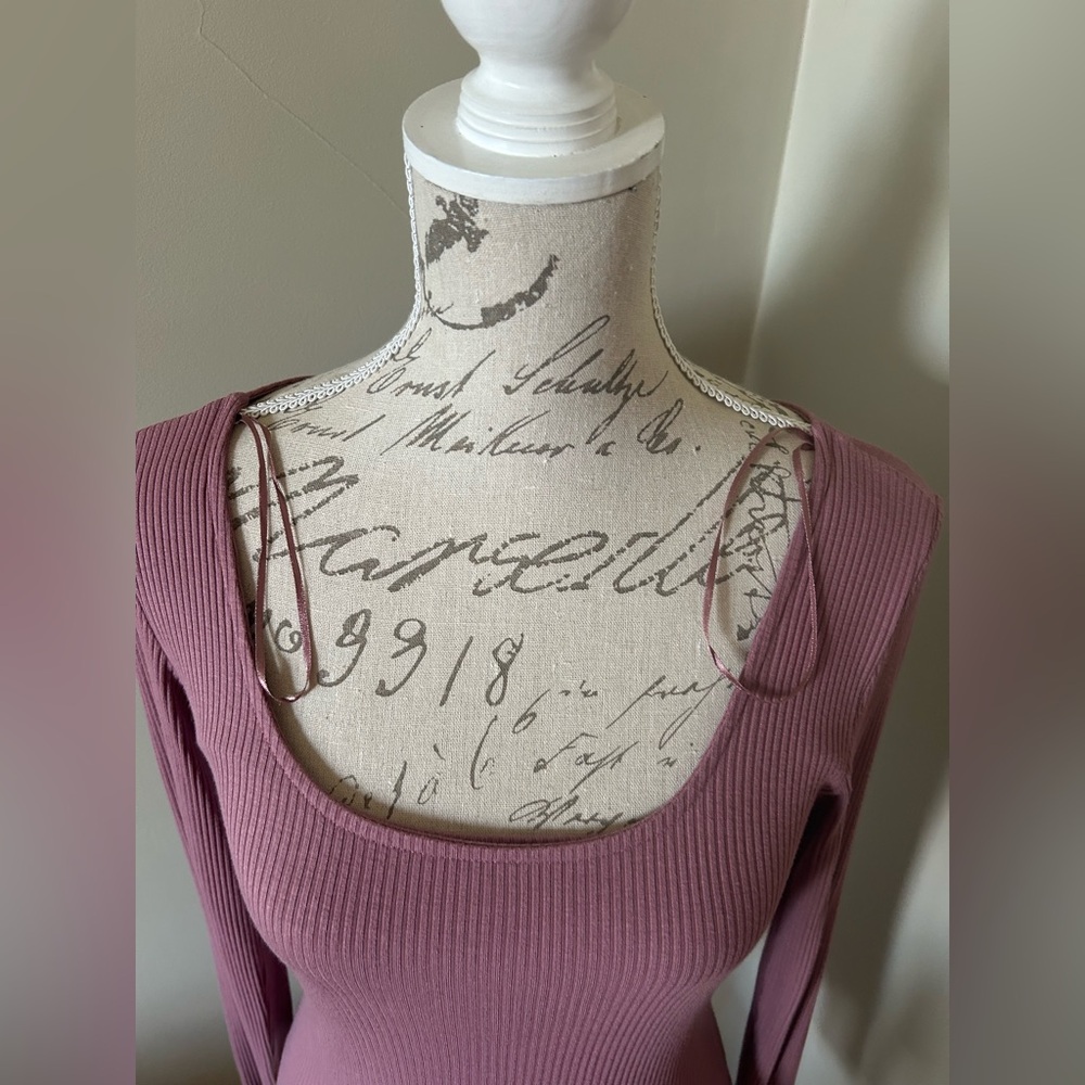 George Mauve Ribbed Bodysuit - Picture 5 of 8